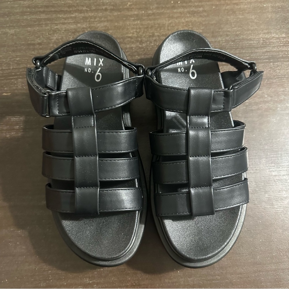 Mix No 6 Gracie Black Chunky Sandal